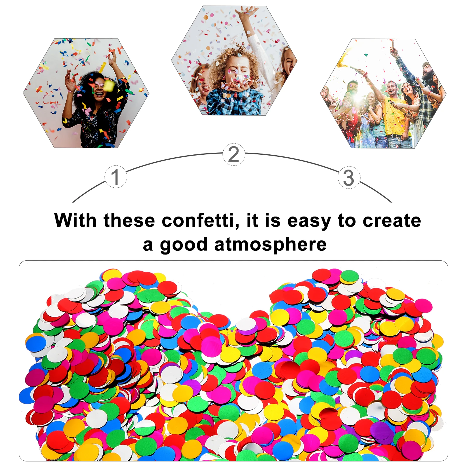 

5000pcs Round Sequin Colorful Party Decoration Balloon Filler Table Carpet Wedding Baby Shower Festival Premium Durable Reusable