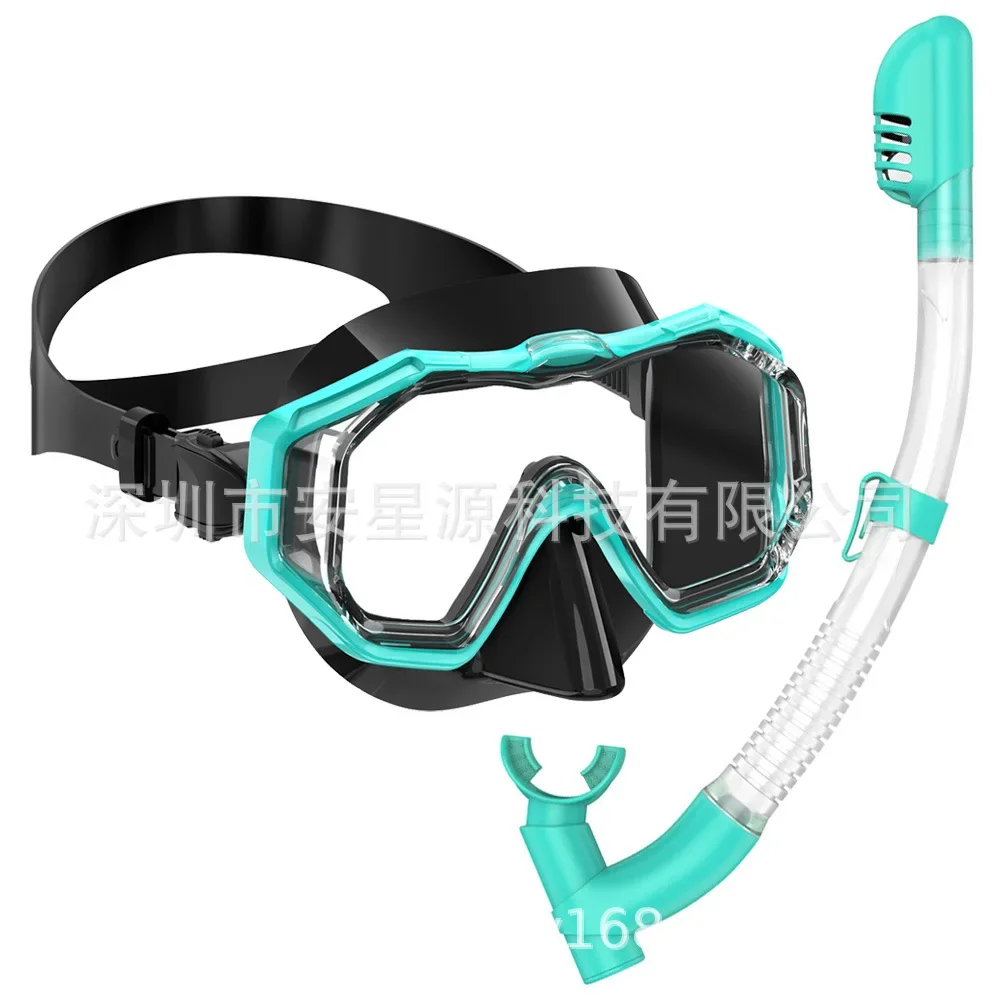 

Three Windows Frame La rge Field Of View Diving Gogg les Snorkel Set Silicone Diving Mask High Definition PC Lens Adult Children