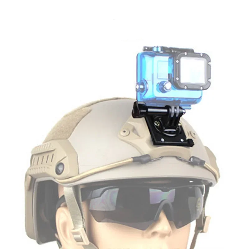 Tactical Capacete Base Adapter, montagem fixa para GoPro Hero Action Camera, RÁPIDO, MICH, NVG, acessórios