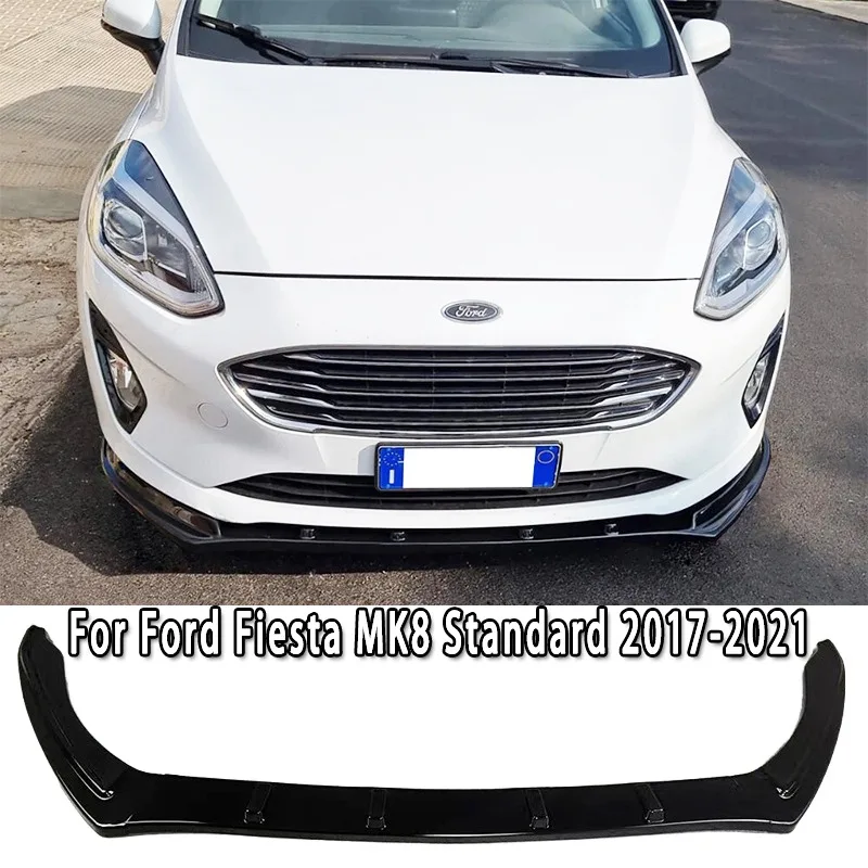 Para Ford Fiesta MK8 estándar 2017-2021 (no para ST) divisor delantero parachoques delantero labio barbilla alerón divisor Protector de labio