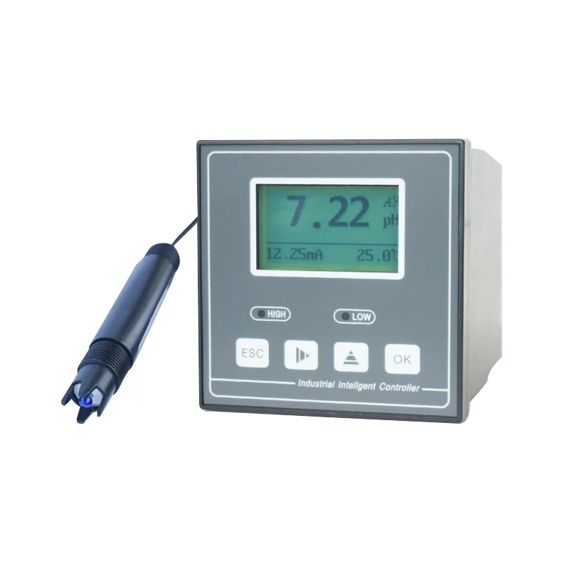 Industrial pH meter detector industrial water quality test electrode probe controller