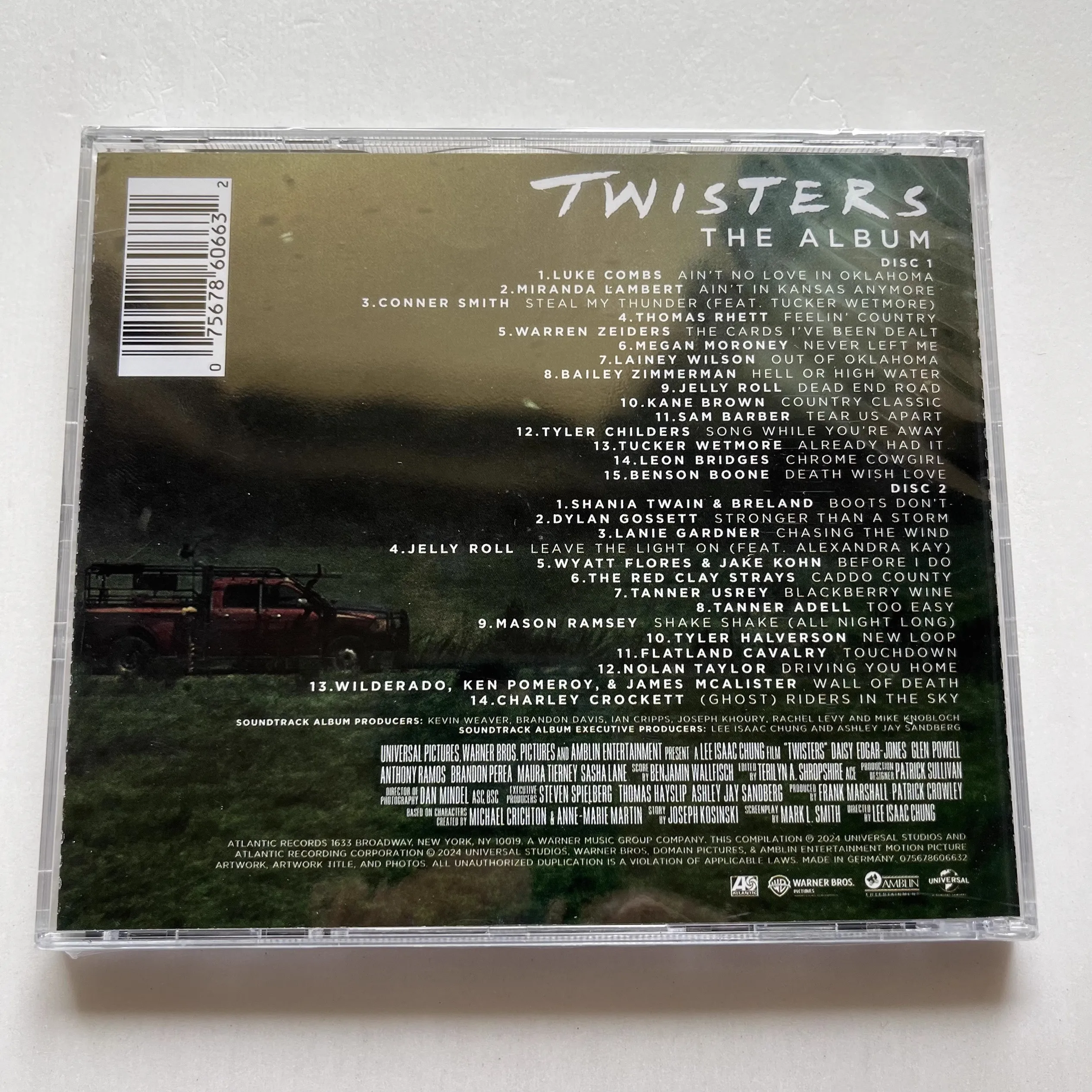 New Movie Twisters Luke Combs Music CD Greatest Hits OST Album 2pcs Music Record Cosplay Walkman Car Soundtracks Box Collection