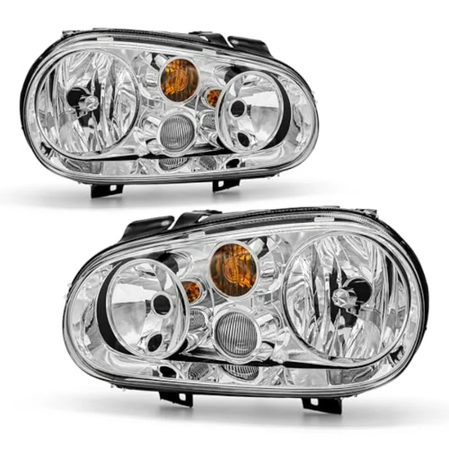 

Фара в сборе для Volkswagen Golf MK4 1999-2006, совместима с VW Golf R32 2004 и VW Cabrio 1999-2002, пластик, черный цвет, без подсветки
