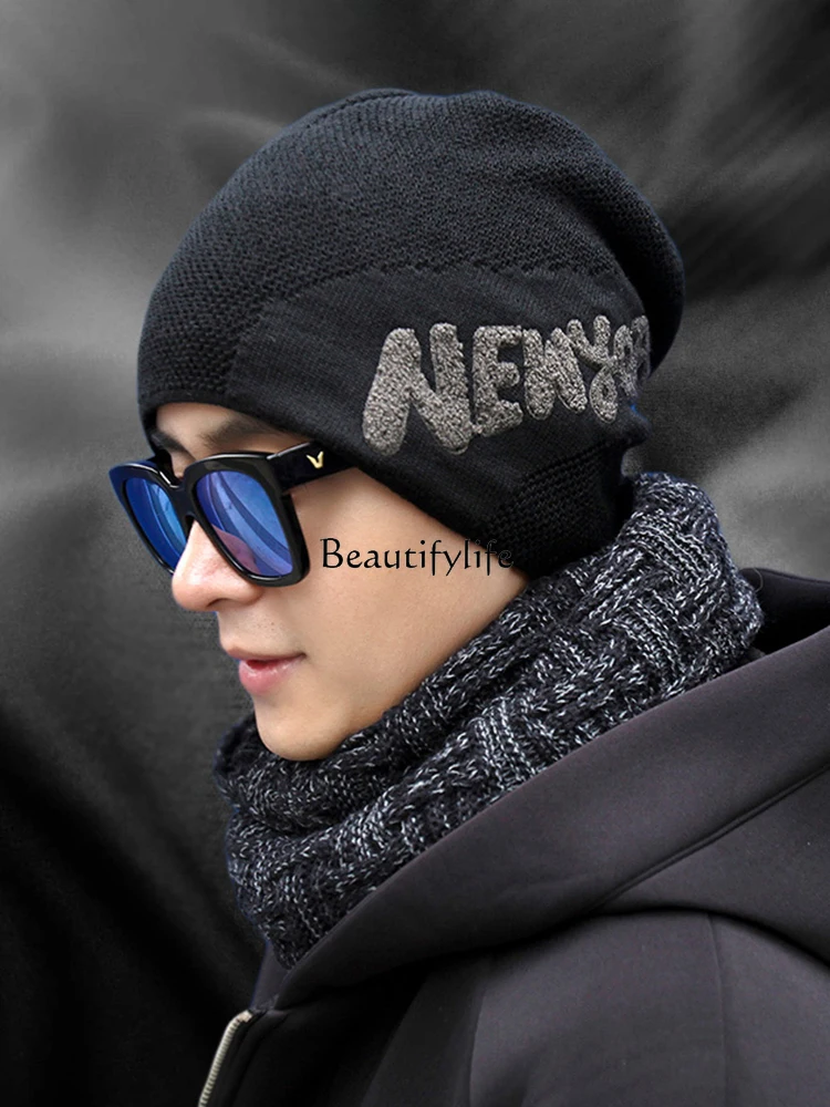 Hat Winter Fleece-lined Thickened Outdoor Keep Warm Woolen Cap Ear Protection Cold Protection Hat