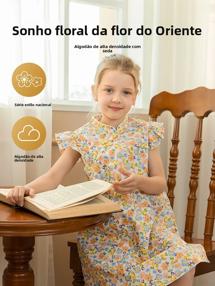 princess-dress-for-girls-spring-fashionable-children's-clothing-baby-girl's-dress-pure-cotton-chinese-style-summer-dress