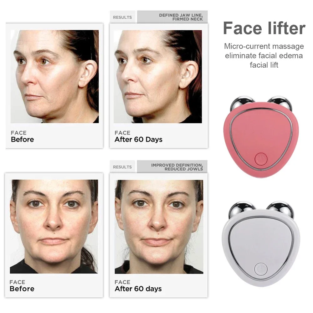 Face Lifting Machine Facial Massager Microcurrent Roller Skin Tightening Rejuvenation Beauty Charging Facial Anti Wrinkle