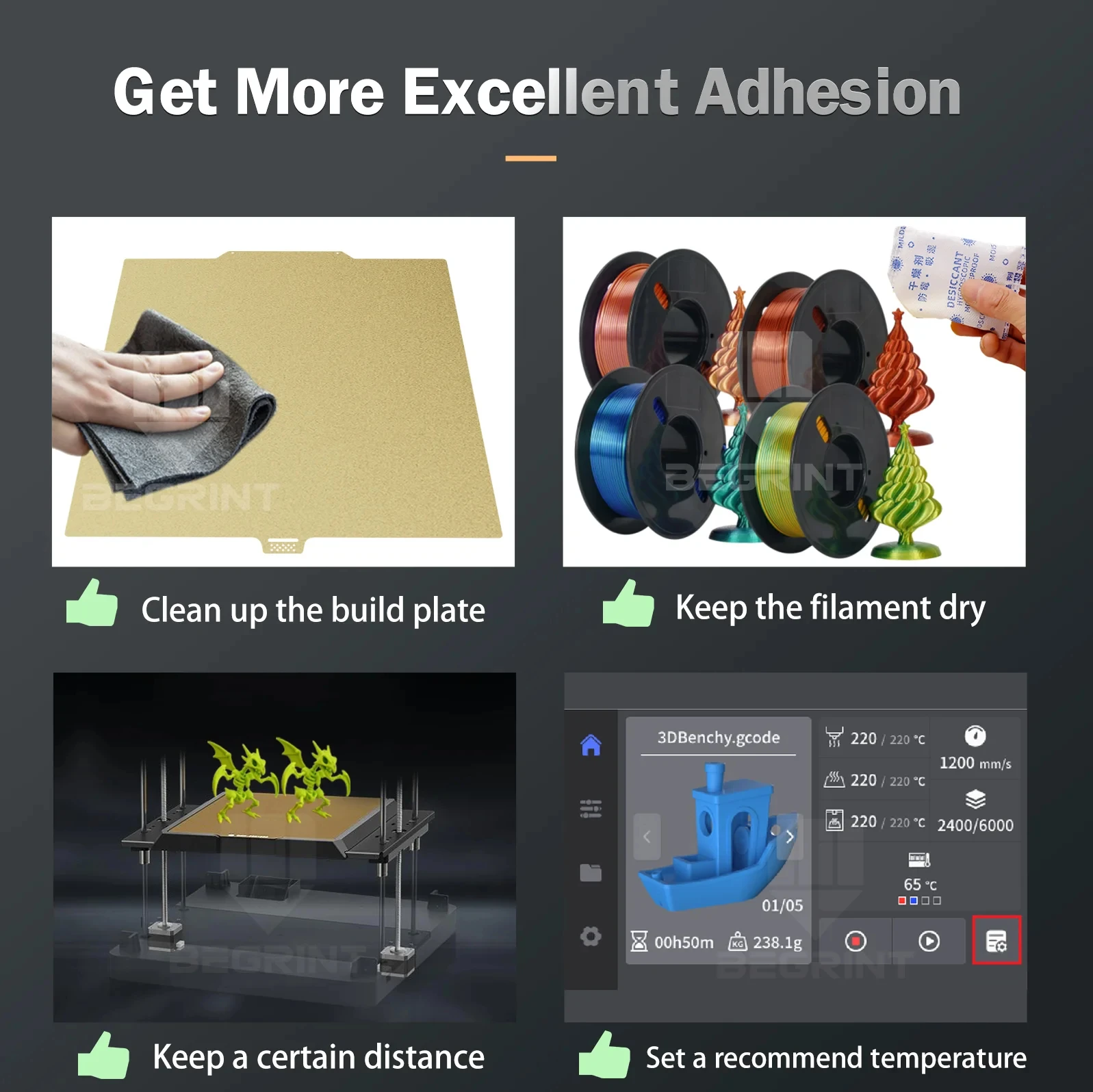 

For QIDI Q2 Q2 Combo 3D Printer Build Plate Heat Bed Double Side PEO PET PEI Powder Coated Spring Steel Sheet 280x280mm Bed