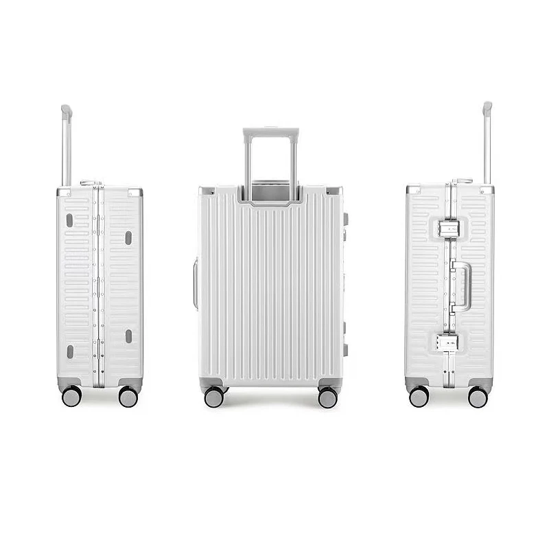 Valise de voyage à roulettes avec cadre en aluminium, bagage à main PC, bagage à roulettes universel, 20 po, 24 po, 26 po