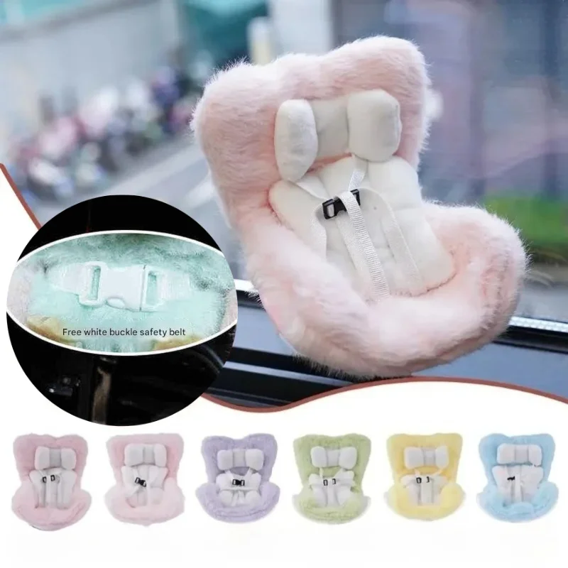 

Car Doll Plush Safety Seat Sofa Cute Car Interior Dolls Decoration Plush Seat Suitable for All 18Cm Doll Accessories Gift