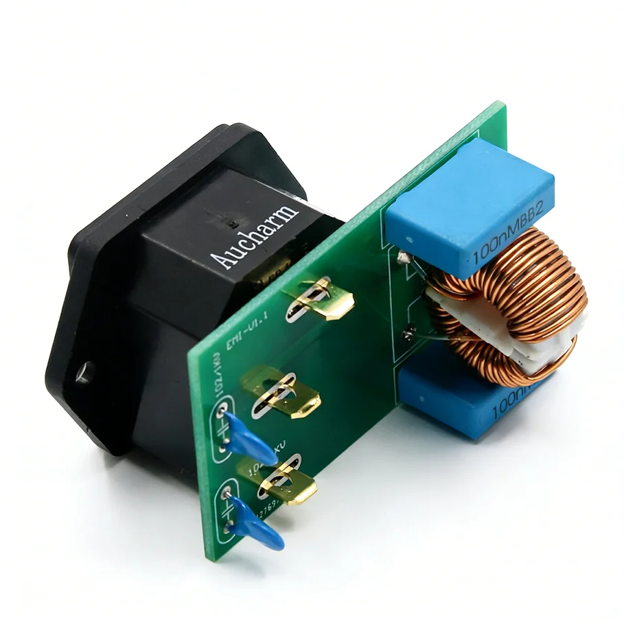 HiFi vergoldeter AC-Netzstecker mit 4A EMI-Netzfilter für HiFi-Audiosysteme