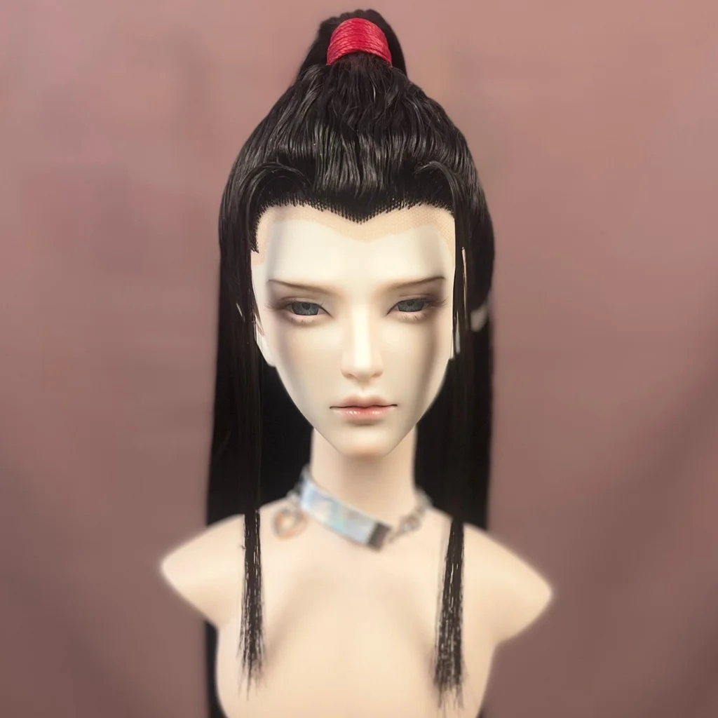 1/3 Scale BJD Samurai Wig Ancient Costume Hanfu Vintage Long Hair Wigs For SD13 Big Girl SSDF ID72 Uncle Doll Accessories A1215