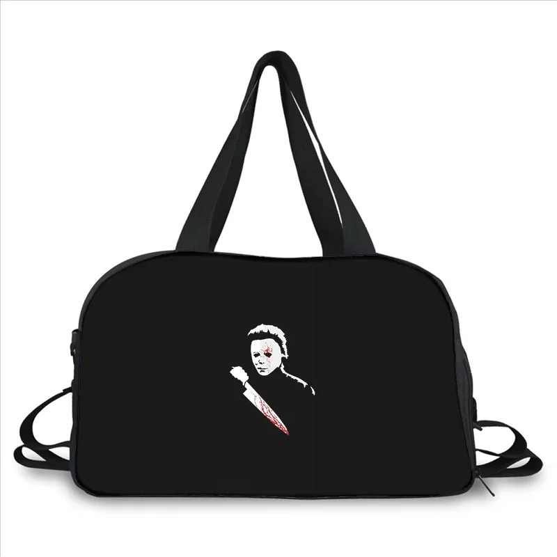 Halloween Michael Myers Horror Movie 3D printing fashion trend portable large capacity multi function messenger bag travel bag