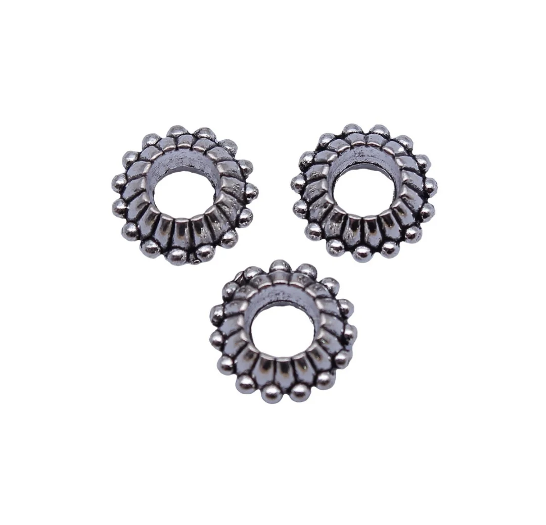 

15pcs 13x13x6.3mm Zinc alloy metal tibetan silver plated bead T1274 for jewelry making