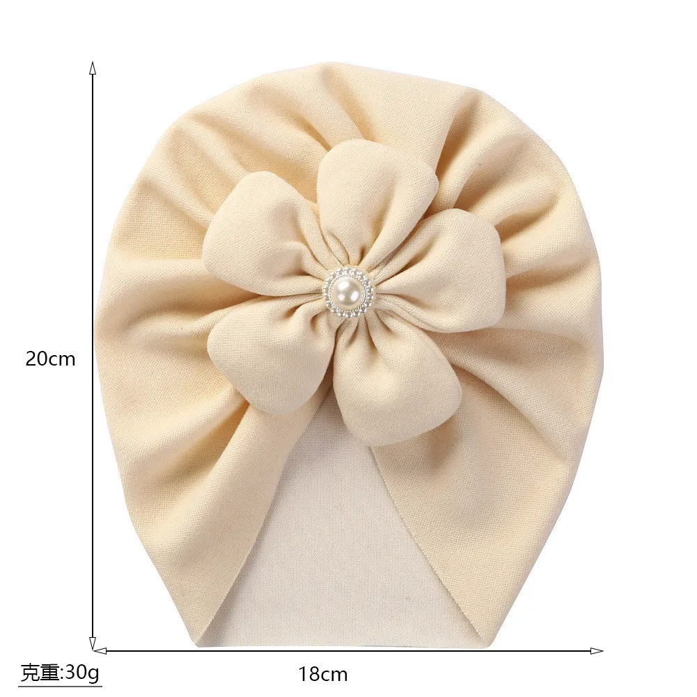 Children Solid Baby Hat Kids Cap Newborn Girls photography Props Spring Autumn Modis Beanie Turban Infant Props Flower Bow