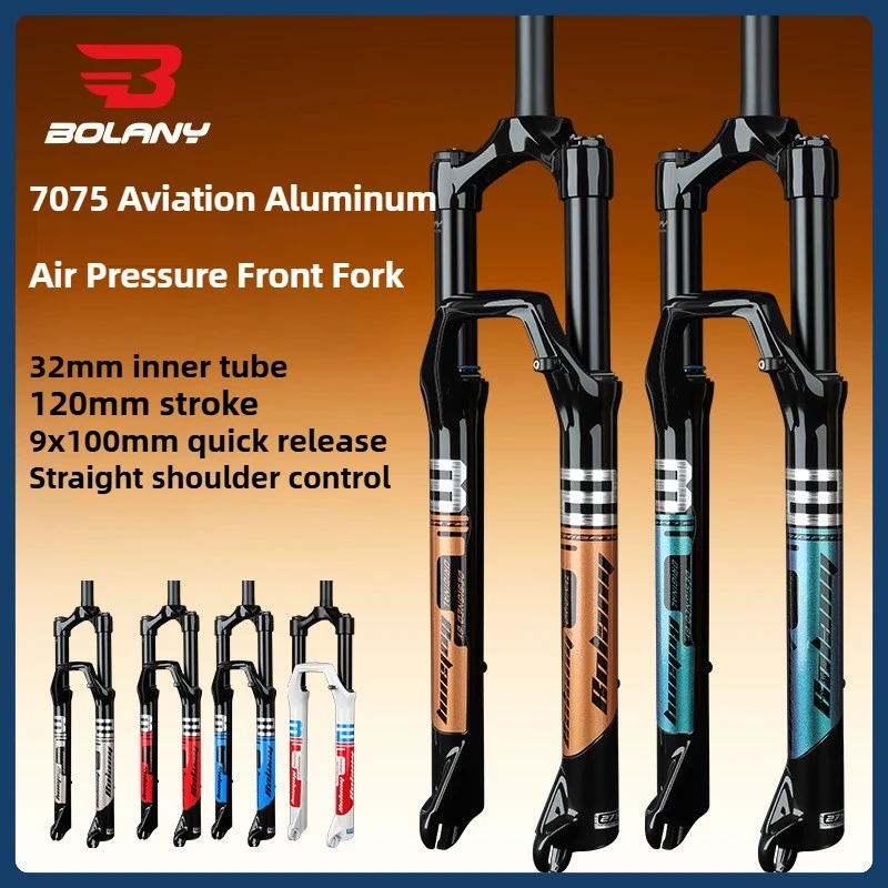 BOLANY 27.5/29 بوصة سريعة الإصدار دراجة هوائية جبلية شوكة تعليق 32 مللي متر Stanchion ، 100 مللي متر شوكة عرض سبائك الألومنيوم ملحقات MTB #3