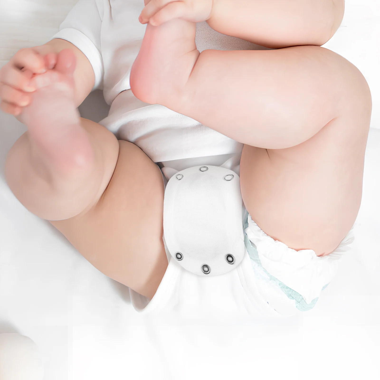 

5 Pcs Baby Bodysuit Extenders Adjustable Length Soft Cotton Fabric Jumpsuits Size Modifier Romper Extension Add On