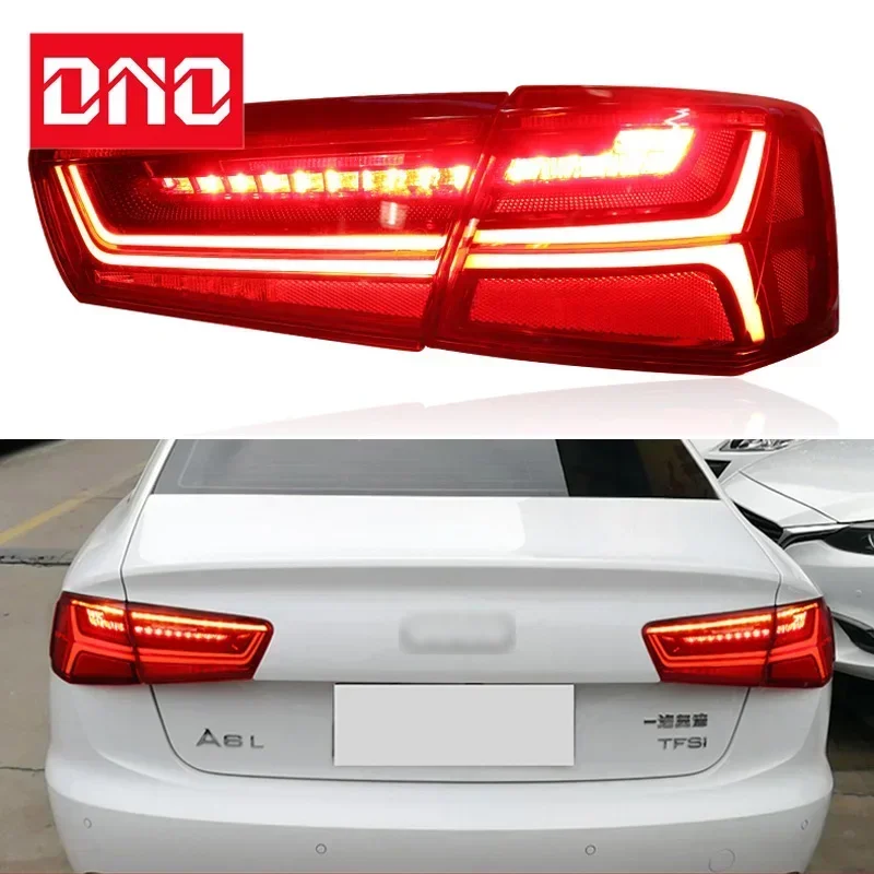 Car LED 12V Taillights For Audi A6 2013 - 2016 2017 2018 Rear Running Lamp Brake Reverse Turn Signal Waterproof Car Accessories