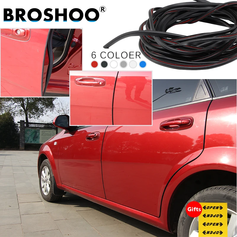 BROSHOO Auto Door Edge Protector Scratch Crash Rubber Strips Stickers For Hyundai Solaris Accent IX35 I20 Equus I30 Car Styling