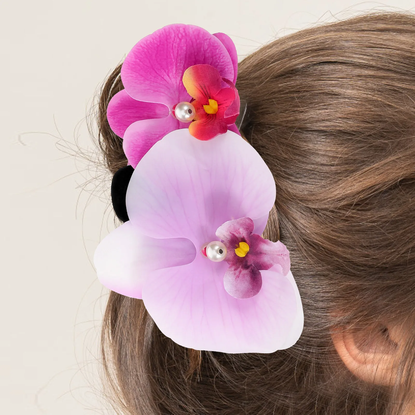 

Flower Hair Clip Pearl Embellished Elegant Floral Hair Accessories for Daily Styling Small Flower Clips for Women