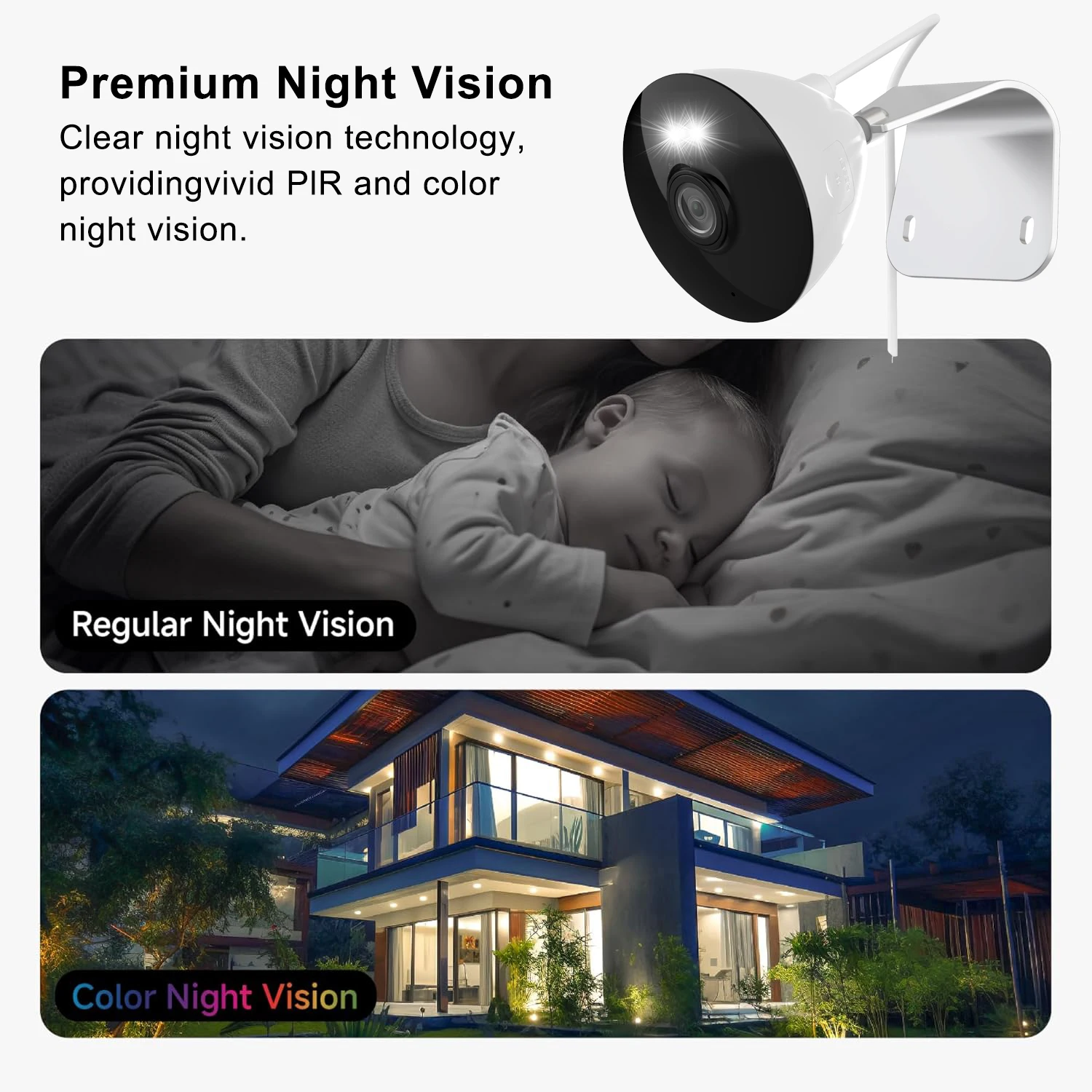 2K Wifi Security IP Camera indoor Smart Home Wireless Camera AI Motion Detection Outdoor 1080P HD IR Night Vision Surveillance