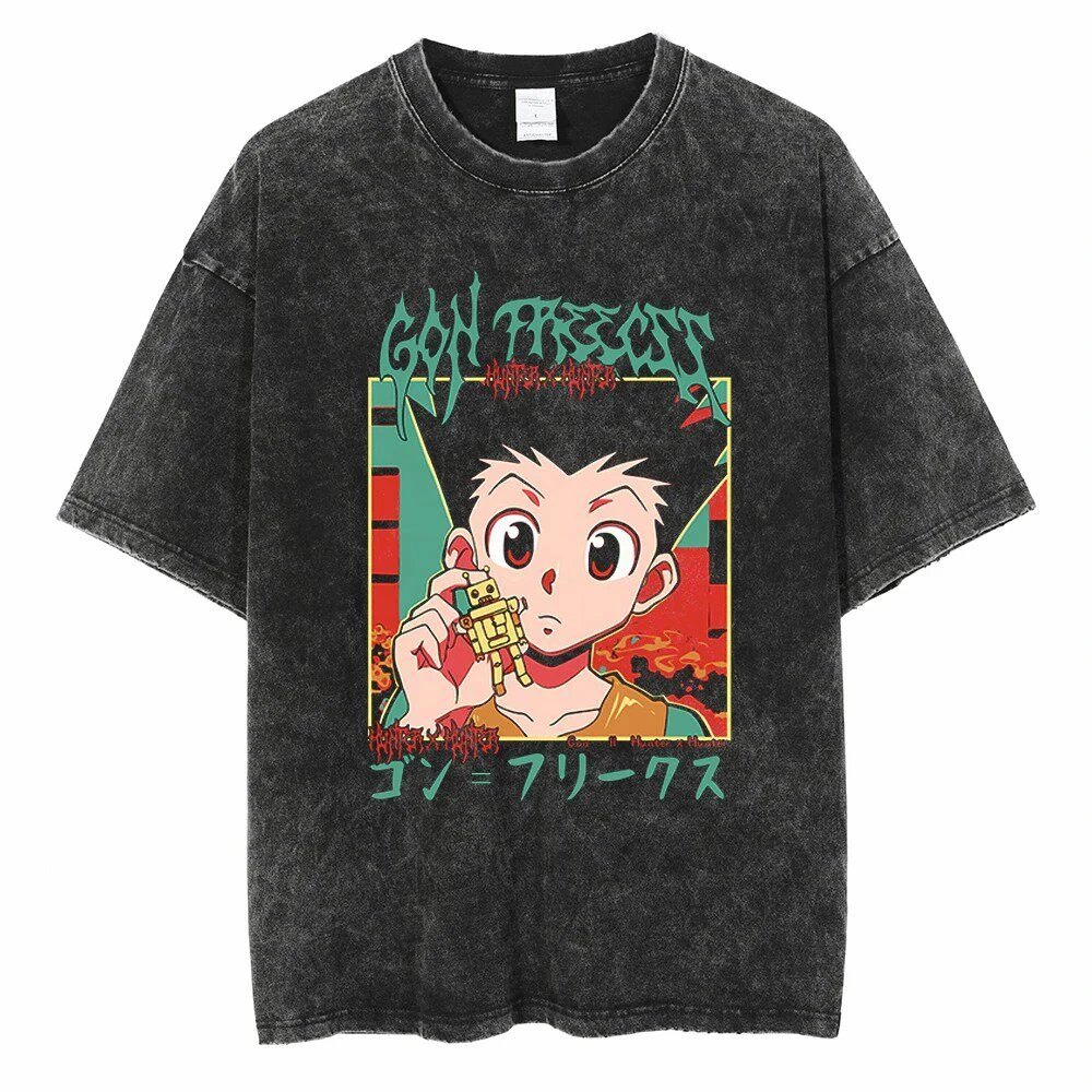 Summer 2026 Hip-hop Oversize Water Restoring Ancient Ways Do Old Anime Short Sleeve T-shirt Hunter X Hunter