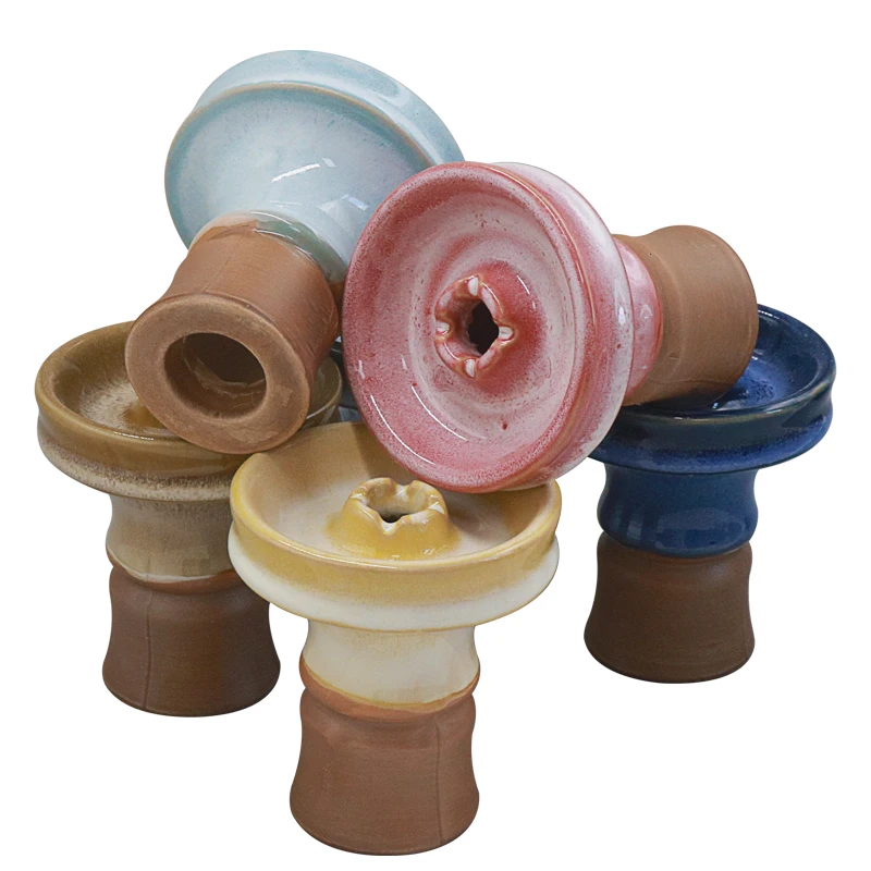 

Ceramic Hookah Bowls Tobacco Holder Shisha Bowl Funnel Head Chicha Accessories Narguile Container Holder