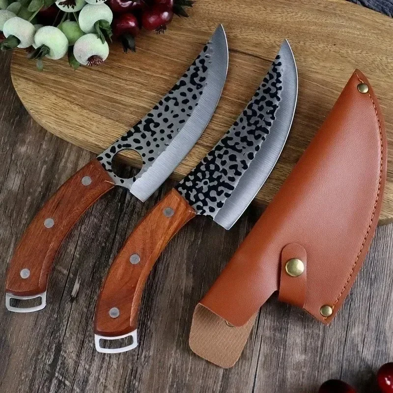 Stainless Steel Handmade Forged Knife Kitchen Chef Boning Knives Fishing Knife Meat Cleaver Butcher Knife Kitchen Accesories