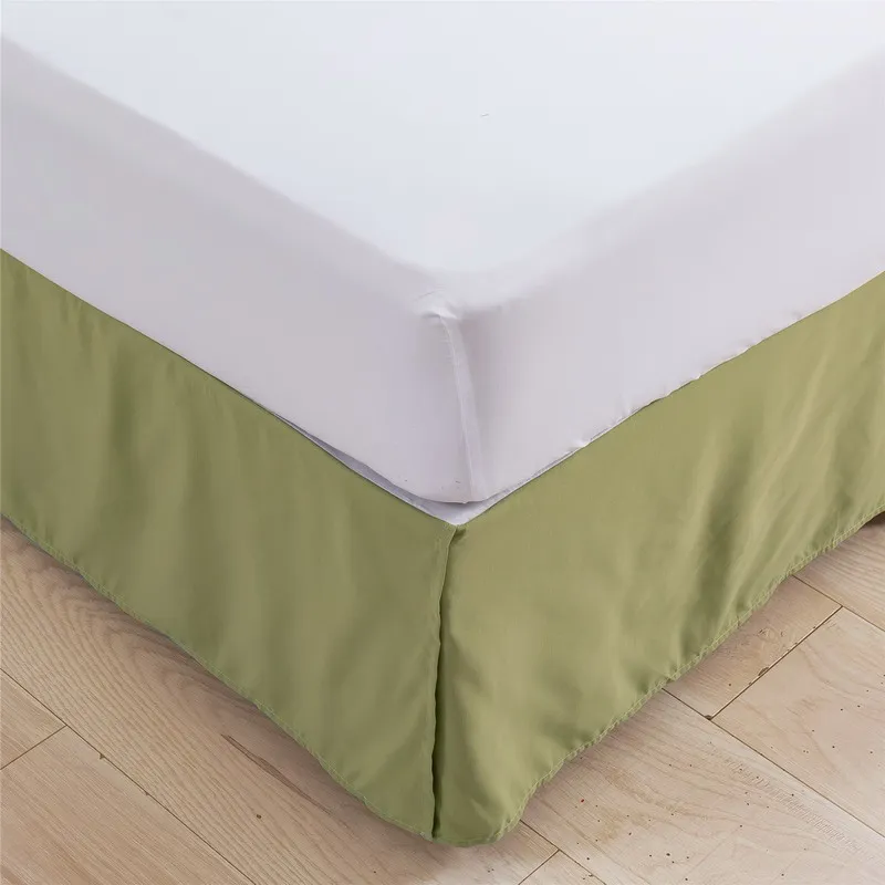 Solid Brushed Bed Skirt Standard Size for Twin Full Queen King Bedroom Beds Cover Non-slip Mattress Cover Bedsheet/ Bedspread