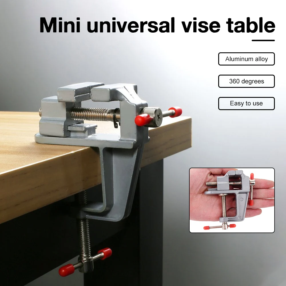 Mini Bench Vise Muliti-Funcational Table Screw Vise Aluminium Alloy 30mm Table Bench Clamp Vise for DIY Craft Mold Fixed Repair