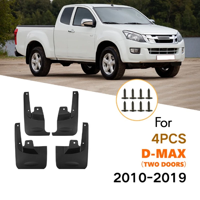 Car Mud Flaps For ISUZU D-MAX 2 Door 2010-2019 Fender Mud Guard Flap Splash Flaps Accessories