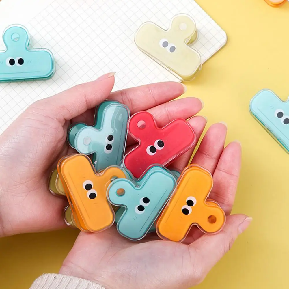 滑り止め漫画アイドキュメントクランプ、ファイルクリップの強制、良いシーリング、プレス開口部、事務用品、2個