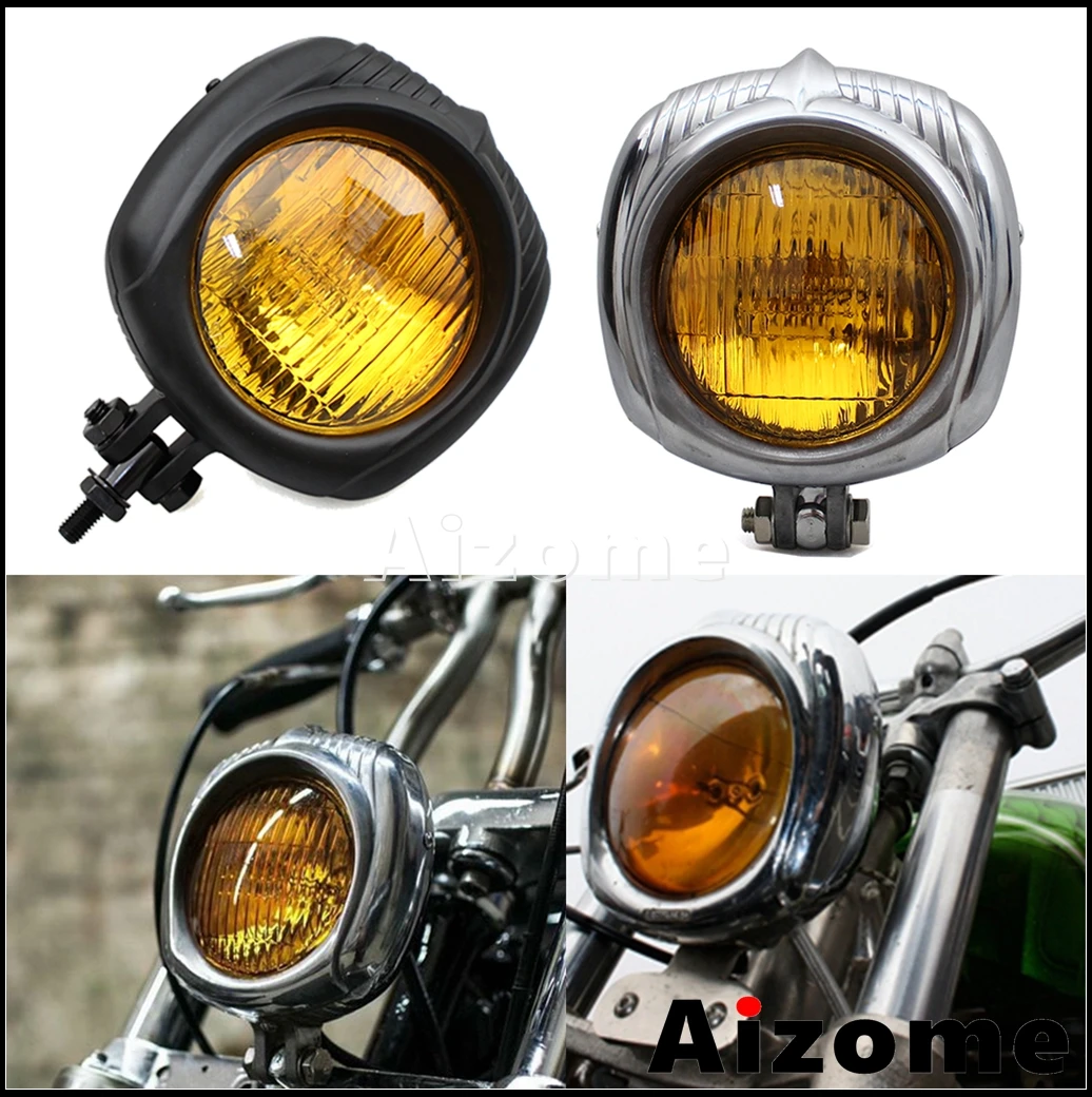 Motorchycle Sealed Beam Headlight Retro Lights Vintage Front Headlamp For Harley Sportster 883 1200 Dyna Softail Chopper Cruiser