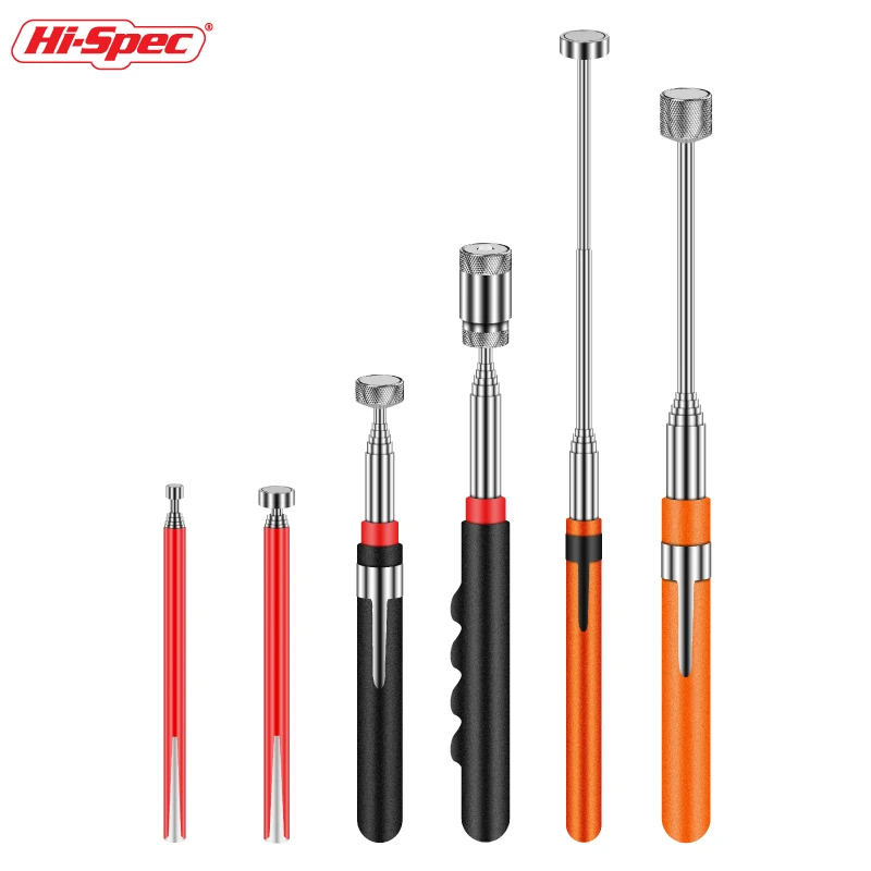 1 قطعة عصا لاقط مغناطيسية تلسكوبية مع سعة 8 رطل طول قابل للتعديل لسهولة استرجاع المكسرات والبراغي في المناطق الحدقة