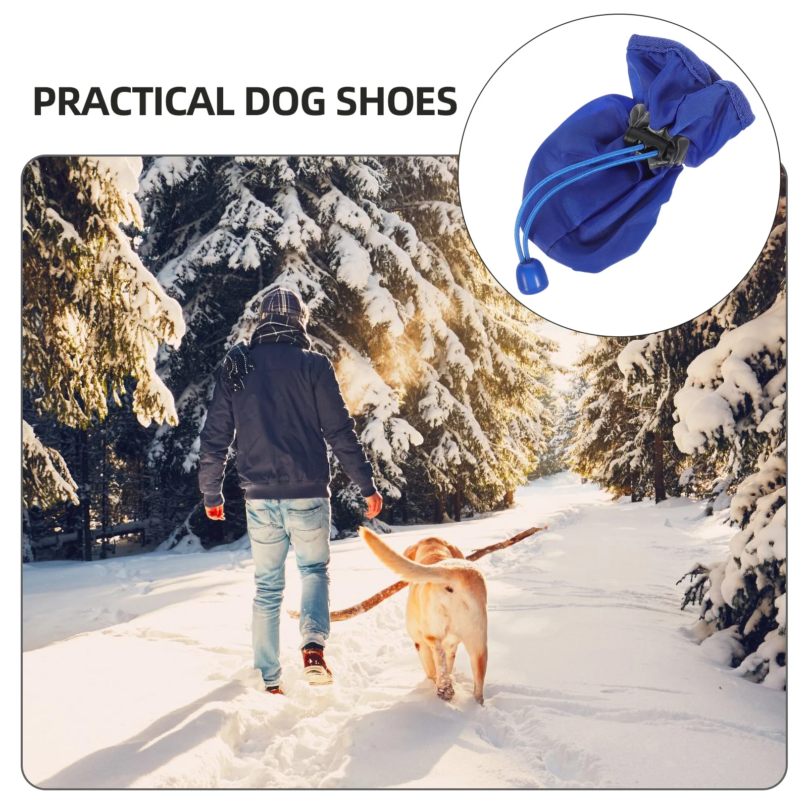 

4 Pcs Dog Waterproof Boots Pet Booties and Paw Protectors Floor for Small Dogs Covers