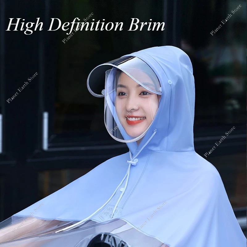 1 قطعة القيادة معطف واق من المطر طويل شفاف واحد/مزدوج شخص الدراجات معطف واقي من المطر سترة الرؤوس معطف واقي من المطر مقنعين غطاء للمطر معطف واق من المطر