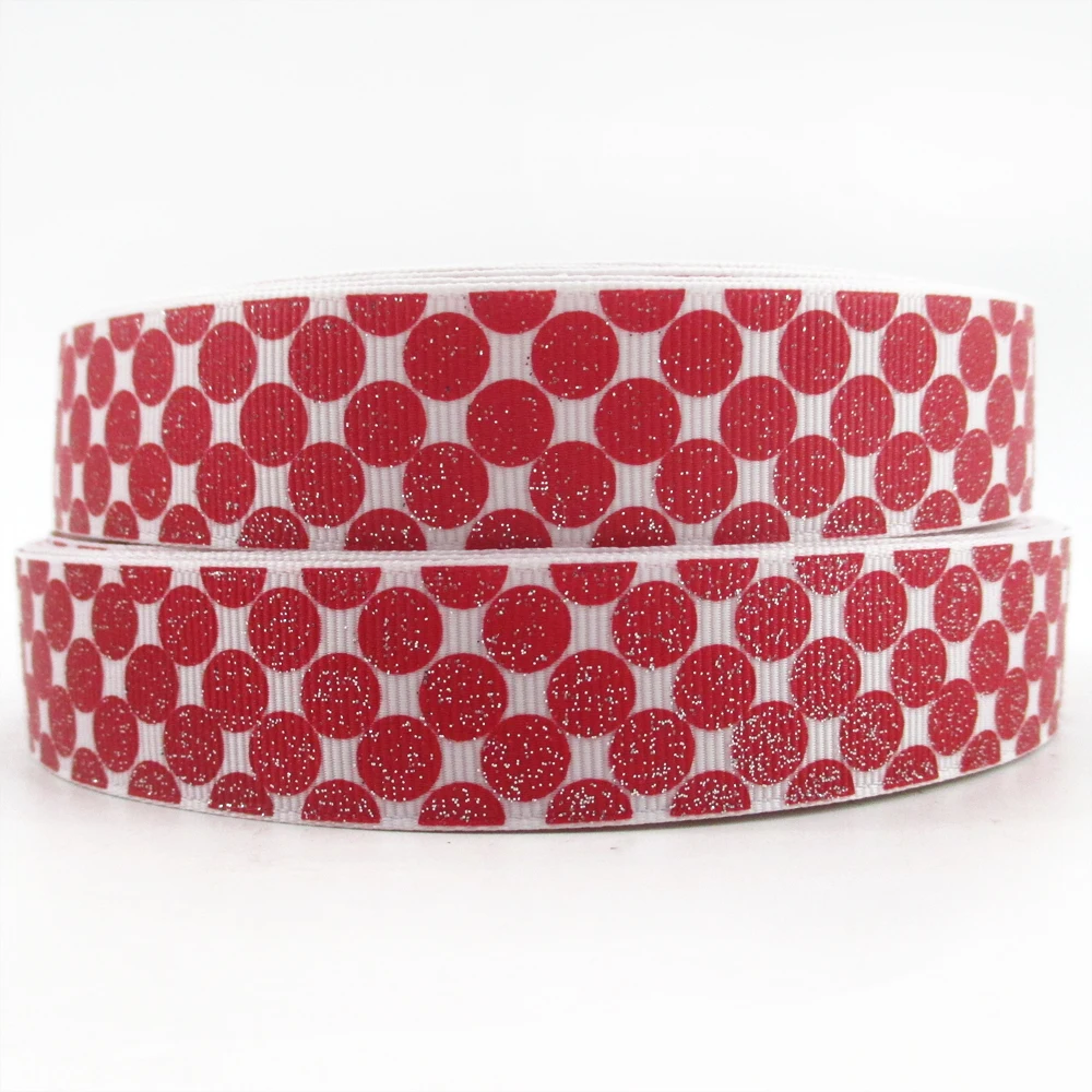 1 rollo de cinta de grogrén con purpurina de 1 pulgada/25 mm x 5 yardas/rollo