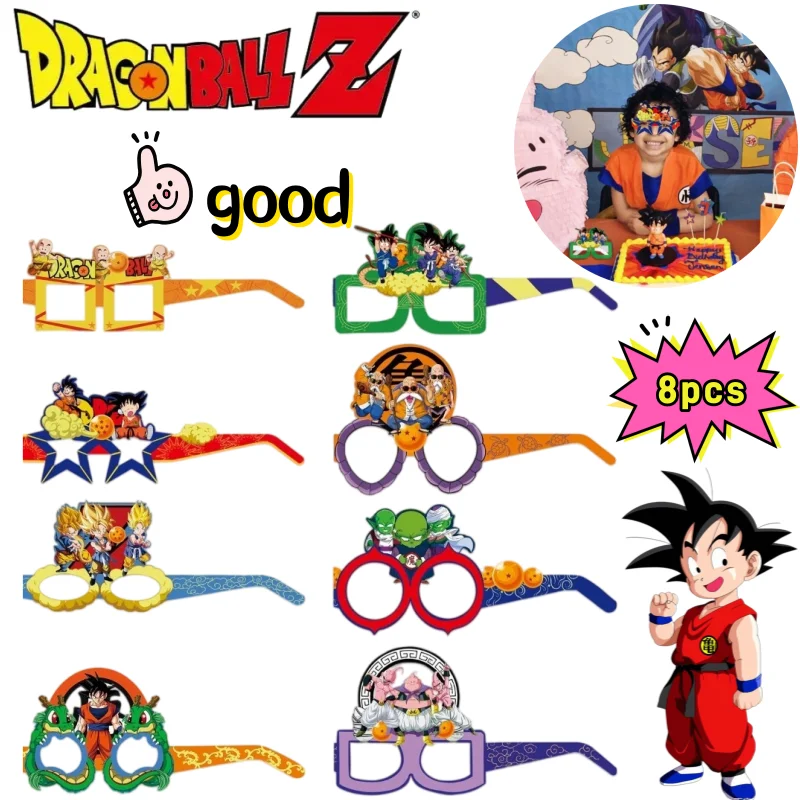 Dragon Ball Son Goku Vegeta Glasses High Color Value Cartoon Animation Printing Creative Halloween Peripheral Theme Funny Props