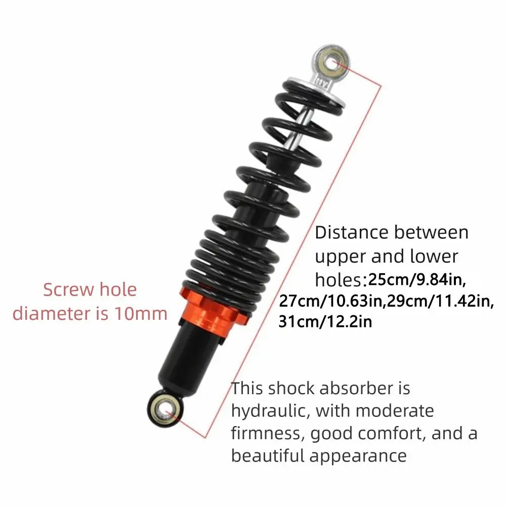 2Pcs Adjustable Motorcycle Shock Absorber Wear-resistant Rust-proof Rear Suspension Damper Heavy Duty Comfort