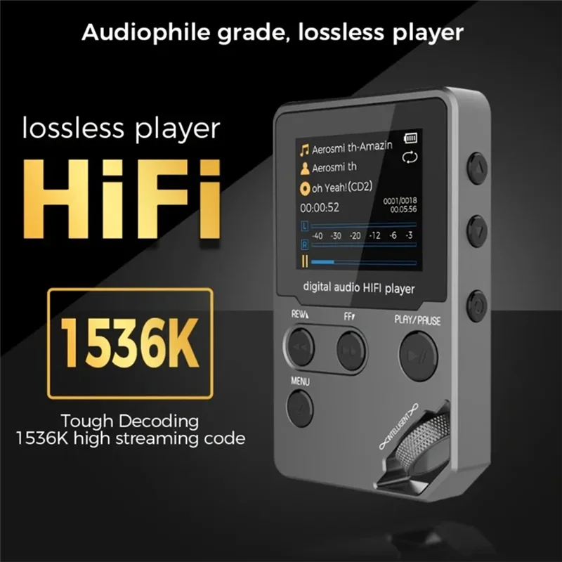 

AA60-C5 Музыкальный плеер Bluetooth MP3 без потерь, 8 ГБ, корпус из цинкового сплава, поворотные устройства, беспроводное соединение, голосовой рекордер