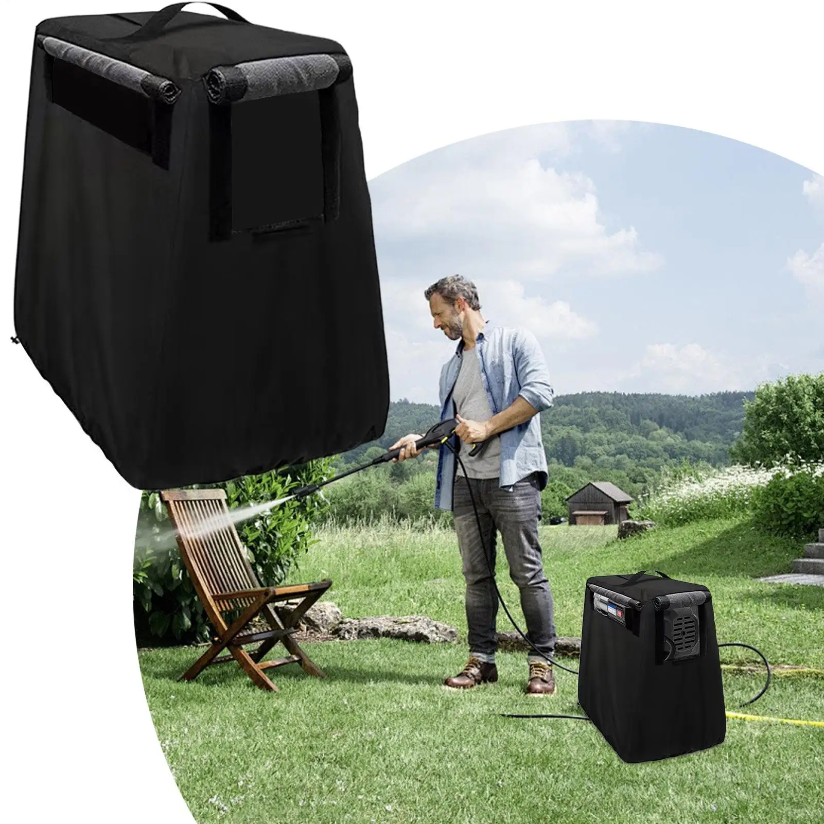 

Well Pump Cover Waterproof Shield 29 X 19 Inch Water Booster Pump Cover With Handle For Home Outdoor Garden Backyard Farm