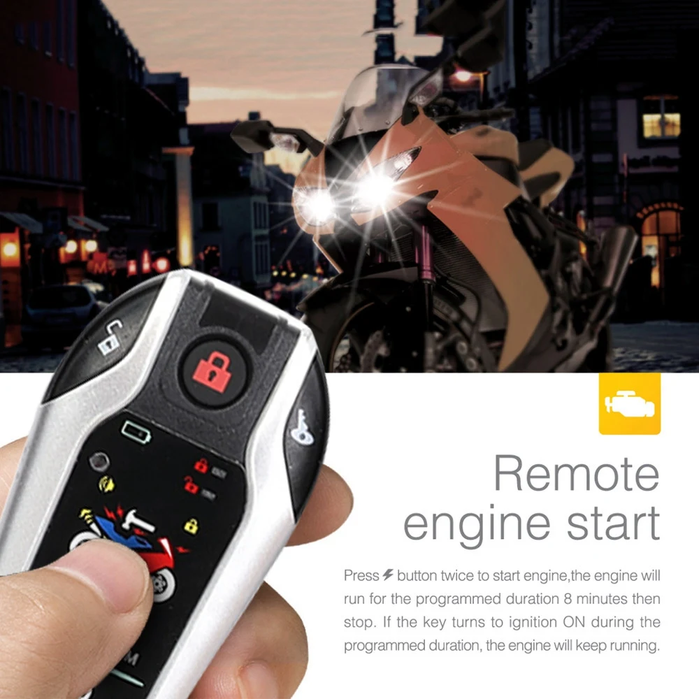 

Universal 12V Motorcycle Anti-Theft Two-Way Alarm With Automatic Locking For Honda/Suzuki/Kawasaki/Yamaha