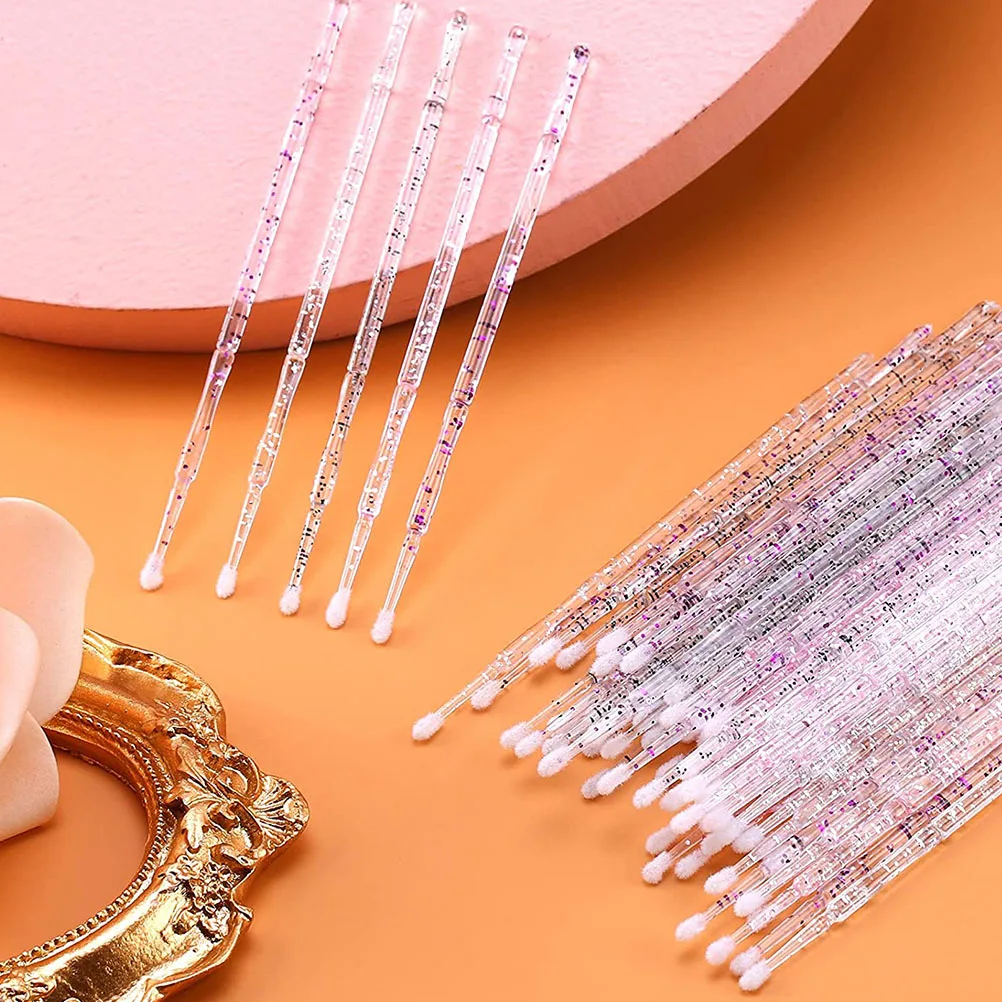 200Pcs 속눈썹 청소 도구 눈썹 브러쉬 메이크업 액세서리 여자 친구를위한 실용적인 선물 눈썹 브러쉬 속눈썹 클리너