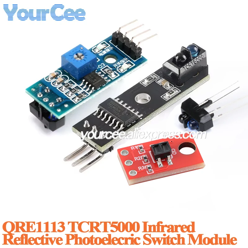 10 pces/1pc tcrt5000 ir sensor de refletância infravermelha módulo de prevenção de obstáculos sensor de rastreamento módulo qre1113 sensor