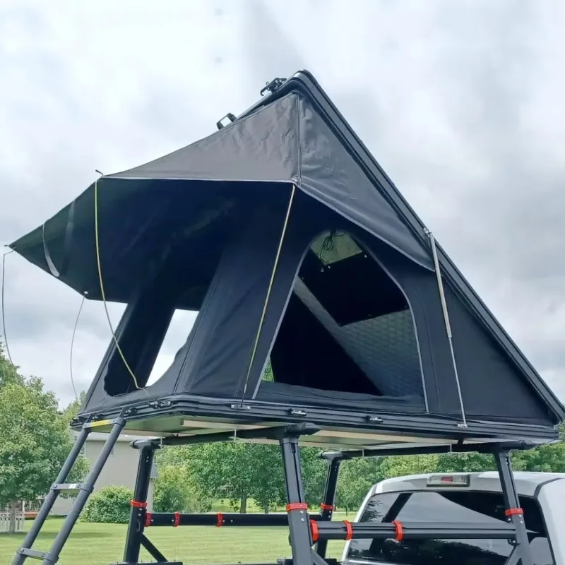 Rooftop Tent for Truck Hard Shell Pop Up, All Season Side Awning Shade, Overland Bed Shell for Camping Travel
