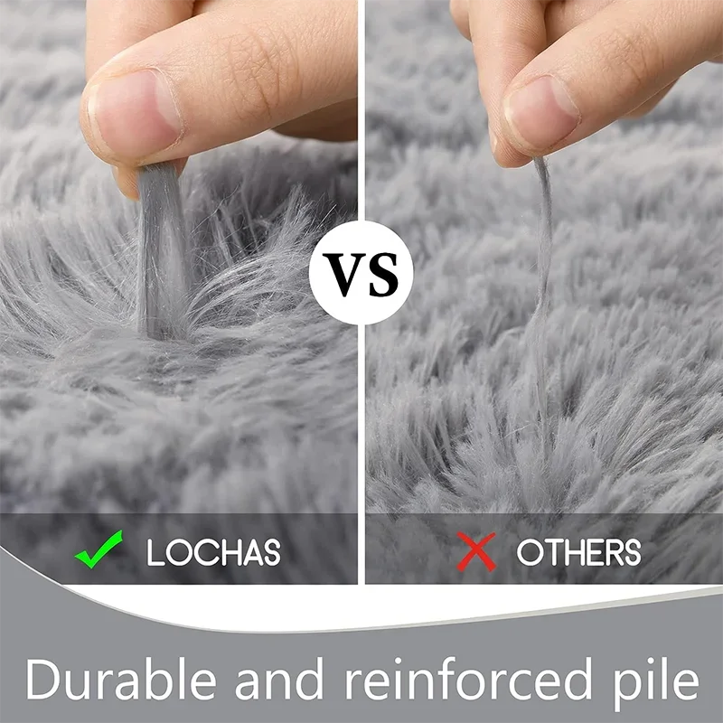 Shaggy Gray Area Rug 4