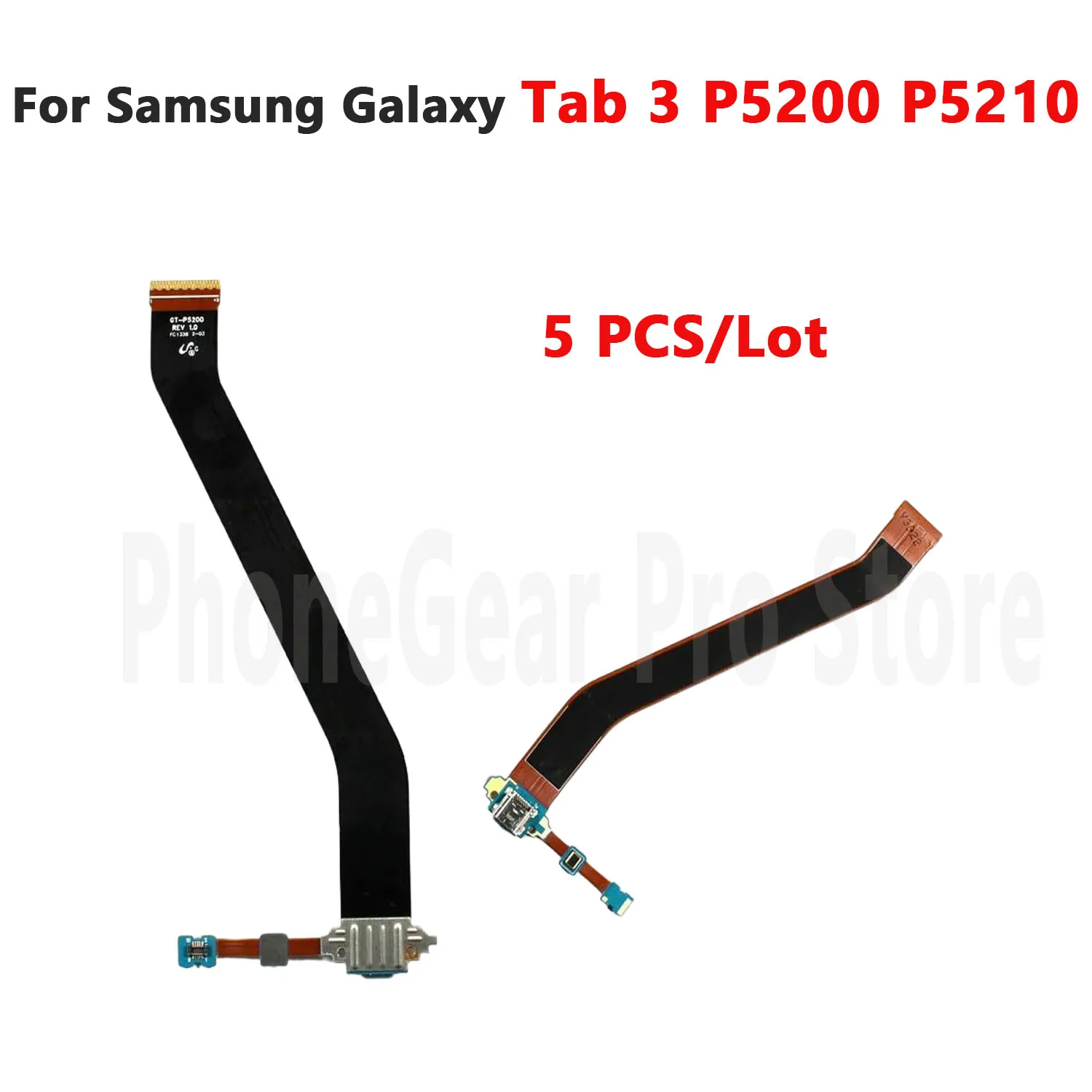 

5 шт./лот USB-разъем для зарядного устройства, док-станция, порт для зарядки, гибкий кабель для Samsung Galaxy Tab 3 10,1 P5200 P5210 GT-P5200