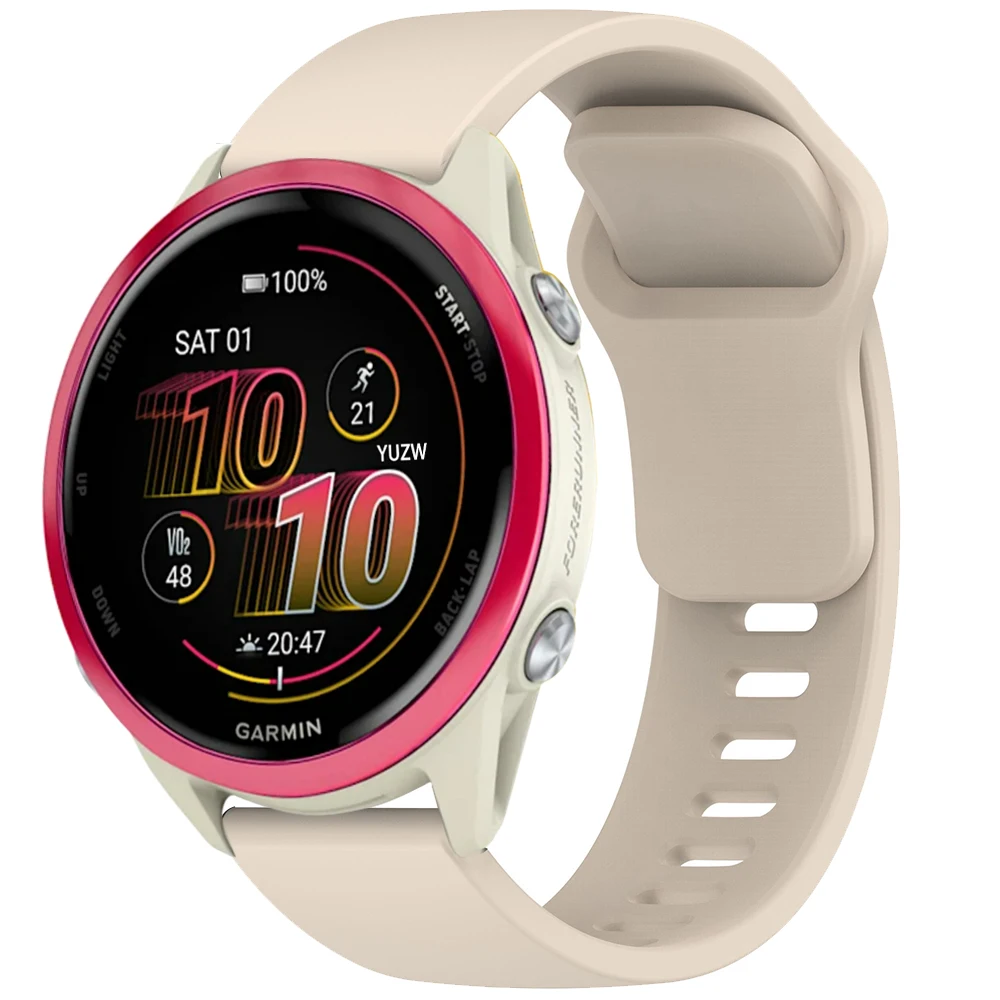 20 مللي متر 22 مللي متر سيليكون حزام ل Garmin Forerunner 570 265 255 245 الموسيقى/Venu 3 Sq 2/2Plus الفرقة ل Vivoactive 6 5 3 سوار الموسيقى #2
