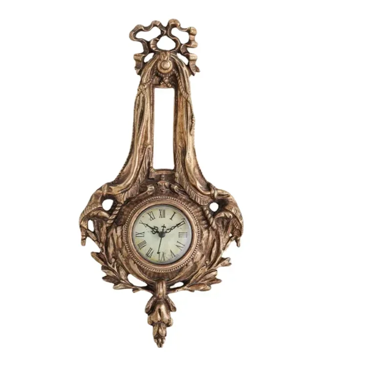 Suitable for Retro French Timepiece Wall Decor Home Living Aged Adhesive Design Carved Clock Ornament