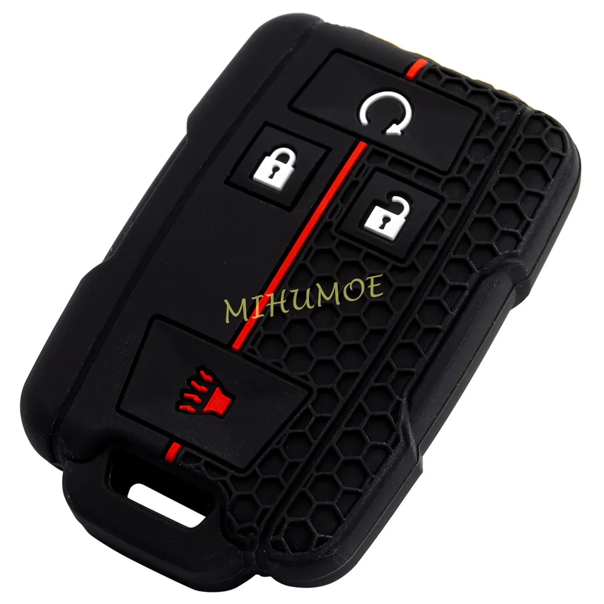 

Silicone Car Remote Key Case Shell Cover Chain For 2015-2018 Chevrolet Silverado 1500 Colorado GMC Sierra 2500HD 3500HD Canyon