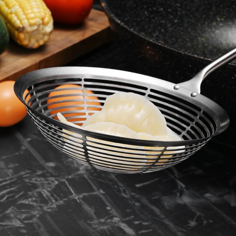 Extra Large Kitchen Strainer Skimmer Stainless Steel Colander Food Cooking Filter Pasta Tools Frying Ladle Noodles Sieve Tools